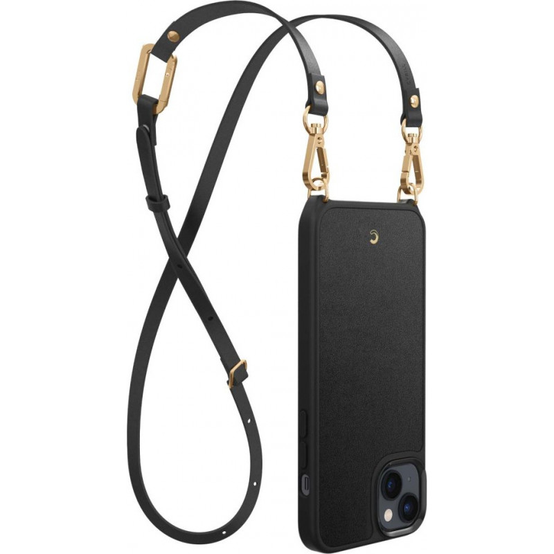 Capa MagSafe com alça Spigen Cyrill Classic Charm Mag (ACS04948) para Apple iPhone 14 Plus / 15 Plus, preta