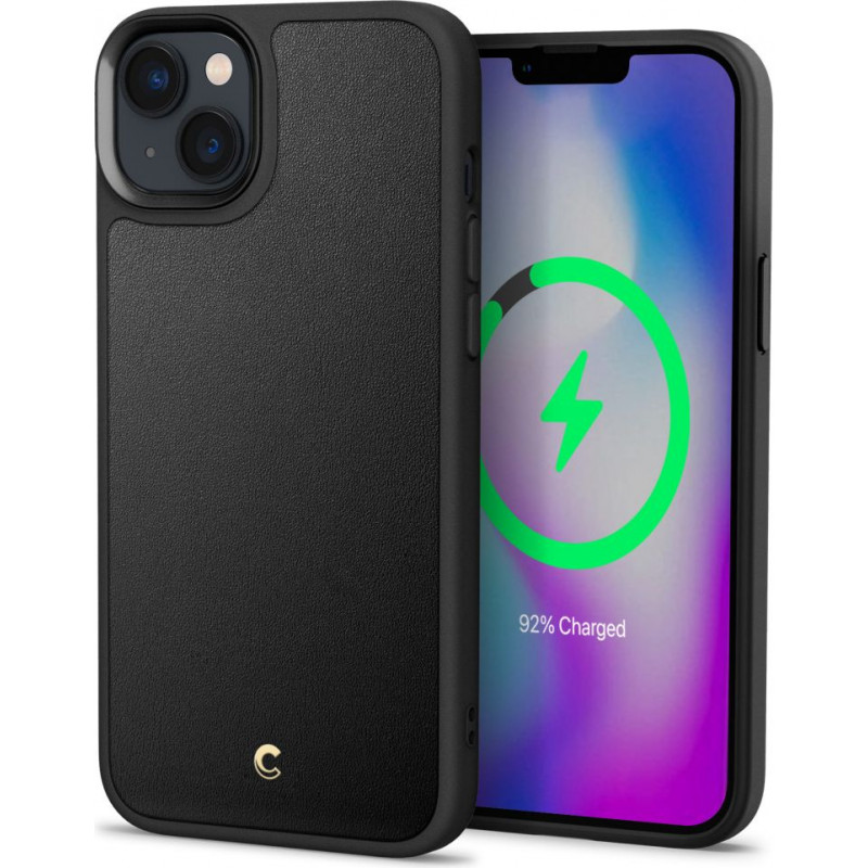 Capa MagSafe Spigen Cyrill Kajuk Mag (ACS04946) para Apple iPhone 14 Plus / 15 Plus, preta