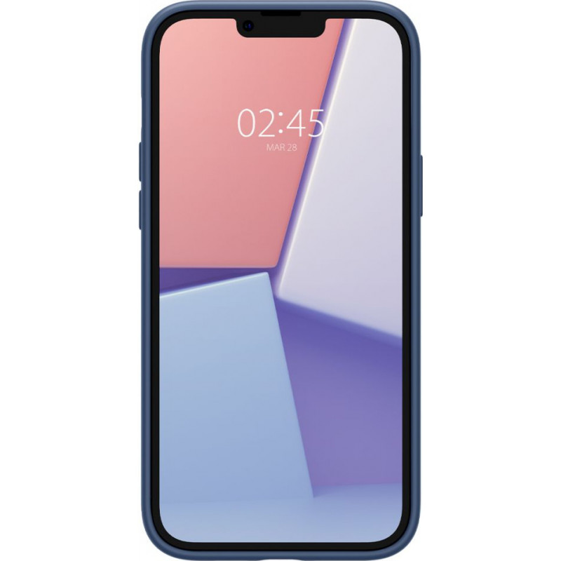 Capa MagSafe Spigen Silicone Fit Mag (ACS04921) para Apple iPhone 14 Plus / 15 Plus, azul-marinho