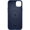 Capa MagSafe Spigen Silicone Fit Mag (ACS04921) para Apple iPhone 14 Plus / 15 Plus, azul-marinho