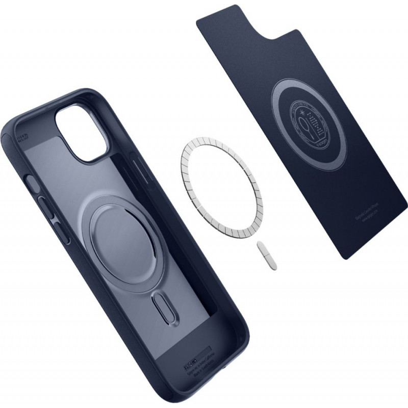 Capa Spigen Mag Armor (ACS04919) para Apple iPhone 14 Plus / 15 Plus, azul-marinho