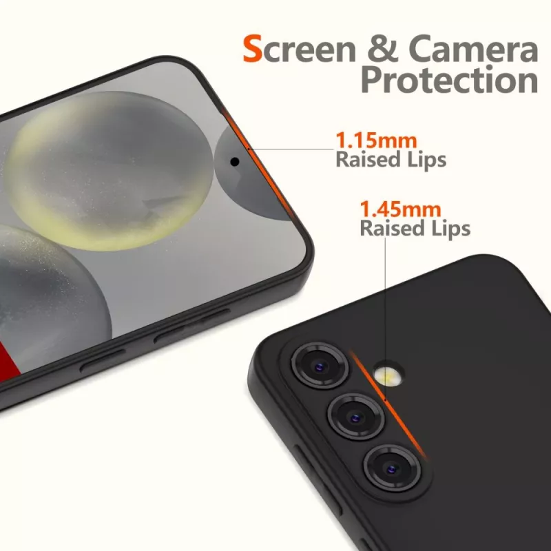 Capa em silicone Tech-Protect Icon para Samsung Galaxy A56 5G, preta