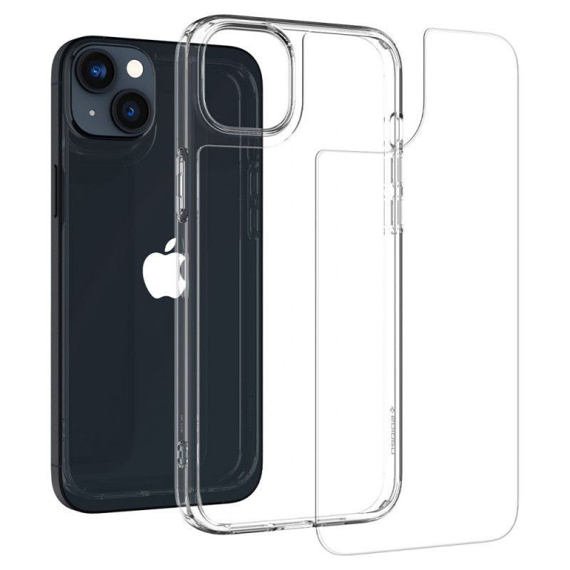 Capa Spigen Quartz Hybrid (ACS04906) para Apple iPhone 14 Plus / 15 Plus, Crystal Clear