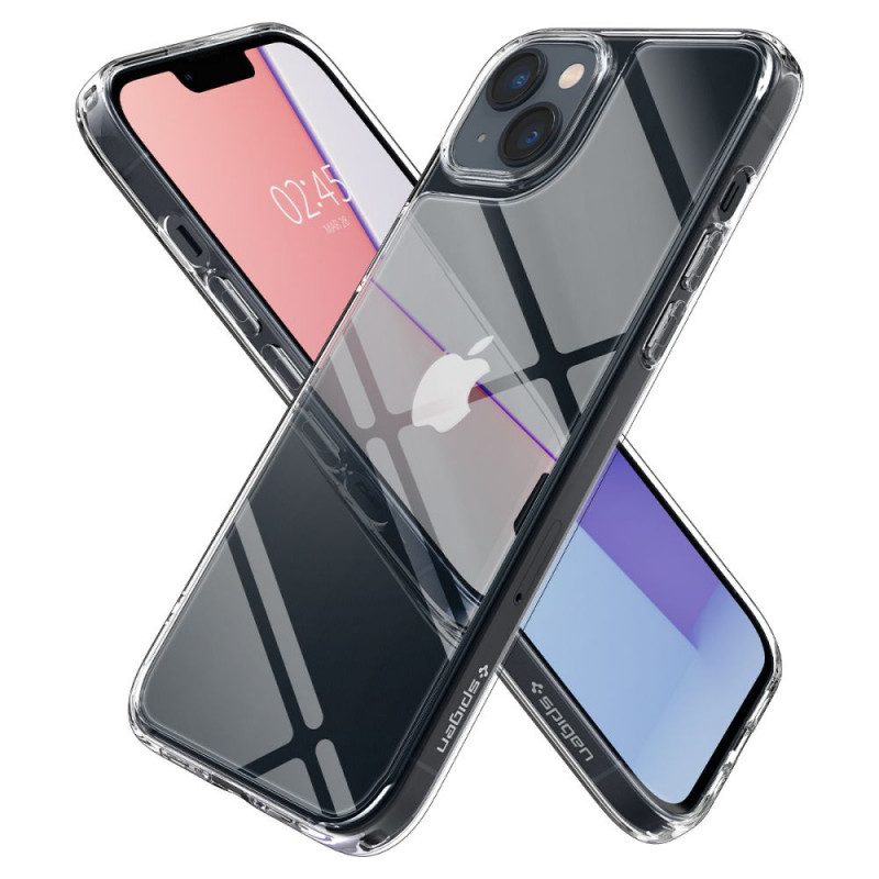 Capa Spigen Quartz Hybrid (ACS04906) para Apple iPhone 14 Plus / 15 Plus, Crystal Clear