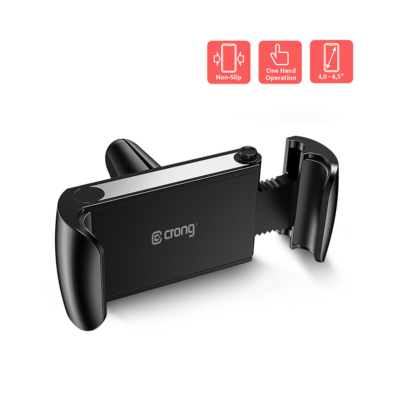 Suporte universal para smartphone para automóvel Crong para telefones de 4 - 6,5 polegadas, preto