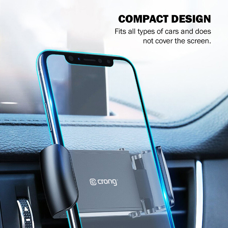Suporte universal para smartphone para automóvel Crong para telefones de 4 - 6,5 polegadas, preto