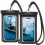 Capa impermeável universal Spigen A601 Aqua Shield (2 un.), preta