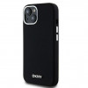 DKNY capa rígida Apple iPhone 15 Liquid Silicone Small Metal Logo MagSafe, preta