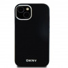 DKNY capa rígida Apple iPhone 15 Liquid Silicone Small Metal Logo MagSafe, preta