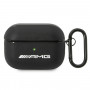 Capa Mercedes-AMG AMAPSLWK para Apple AirPods Pro AMG Leather Big Logo, preta