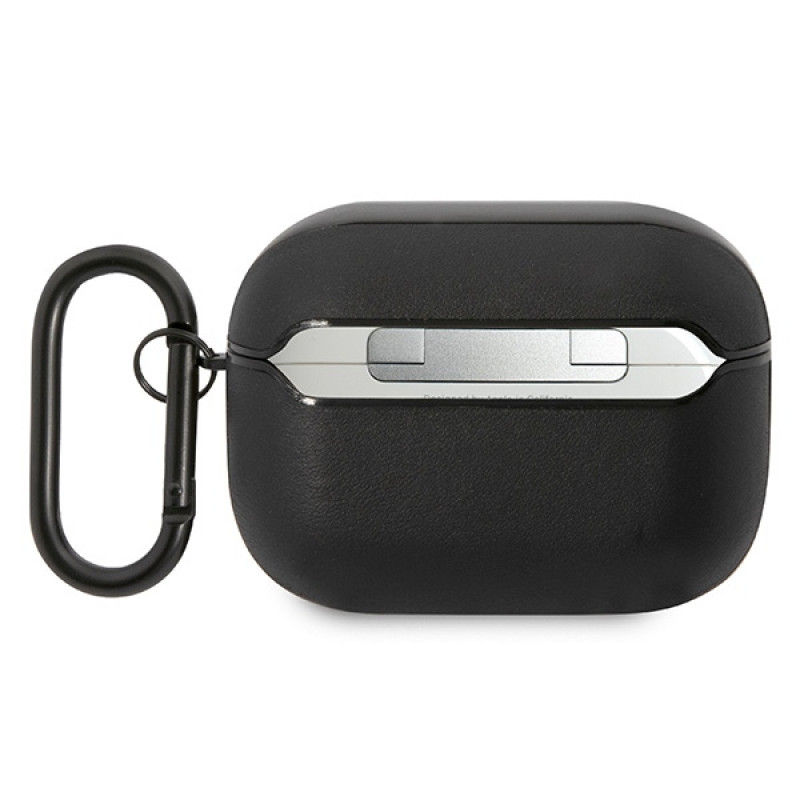 Capa Mercedes-AMG AMAPSLWK para Apple AirPods Pro AMG Leather Big Logo, preta