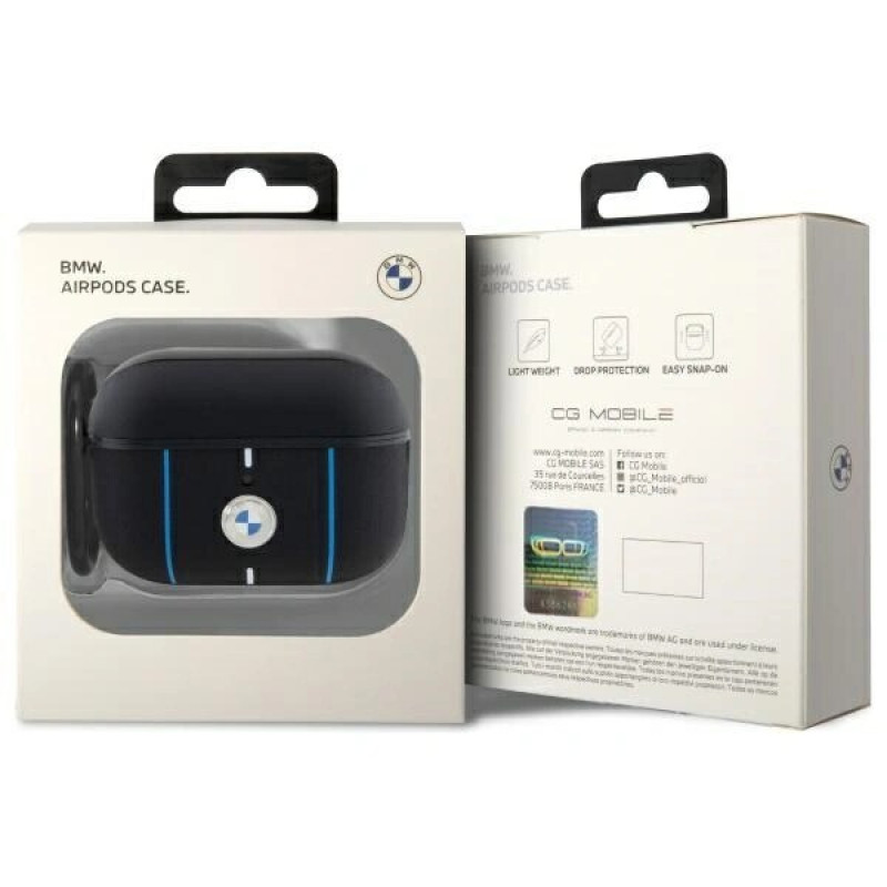 Capa Color Lines BMW BMAP222RVSK para Apple AirPods Pro 2 (2022/2023), preta