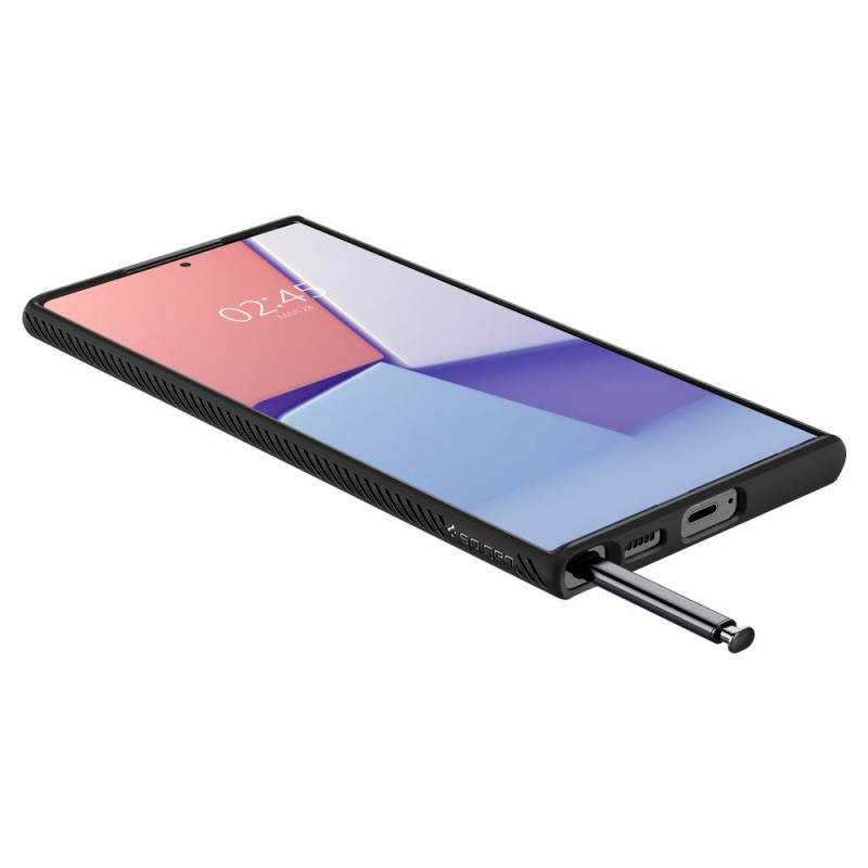Capa Spigen Liquid Air para Samsung Galaxy S22 Ultra, preto mate