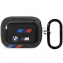 Capa BMW BMAP222SOTK Tricolor Stripes para Apple AirPods Pro 2.ª geração, preta