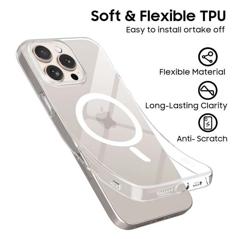 Capa Tech-Protect Flexair MagSafe para Apple iPhone 16 Pro Max, Transparente