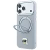 Capa MagSafe Karl Lagerfeld with Ring Stand 360 Karl Head Pin para Apple iPhone 18 Pro / 17 Pro, cinzento (KF003235)
