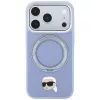 Capa MagSafe Karl Lagerfeld with Ring Stand 360 Karl Head Pin para Apple iPhone 18 Pro Max / 17 Pro Max, azul-claro (KF003238)