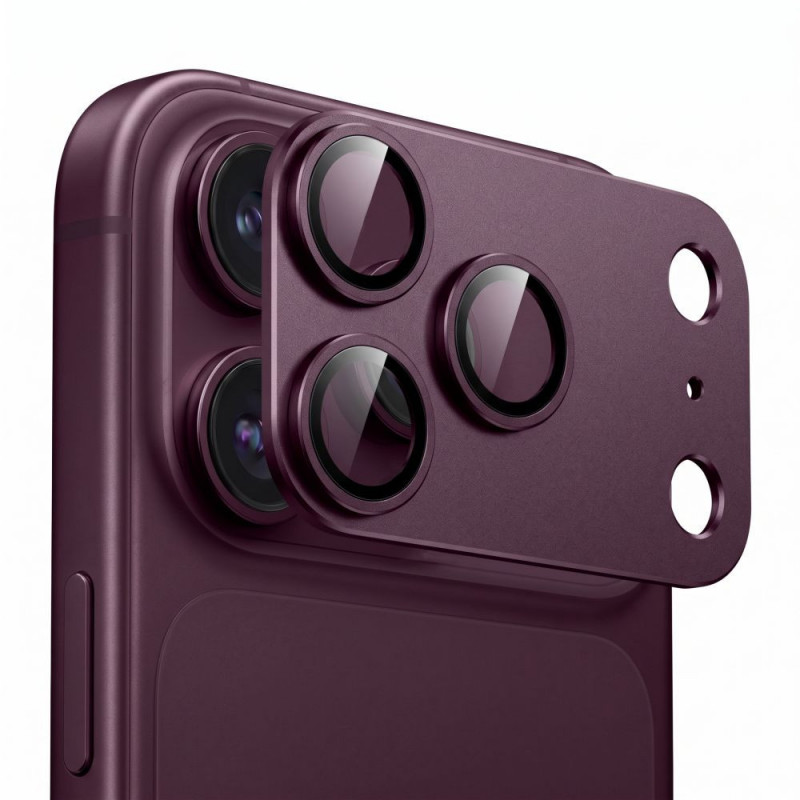 Tech-Protect Camfull Fit+ Protetor de lente da câmara para Apple iPhone 18 Pro Max, Burgundy