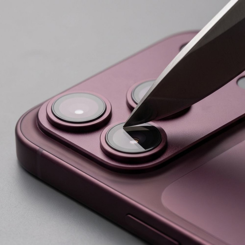 Tech-Protect Camfull Fit+ Protetor de lente da câmara para Apple iPhone 18 Pro Max, Burgundy