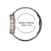 Pulseira de aço inoxidável Tech-Protect Stainless THP6100 para Apple Watch 8 / 9 / 10 / 11 / 12 / SE / Ultra 44/45/46/49 mm, titânio/laranja