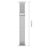 Pulseira Tech-Protect Nylonloop para Apple Watch 8 / 9 / 10 / 11 / 12 / SE / Ultra 44/45/46/49 mm, cinzento-claro