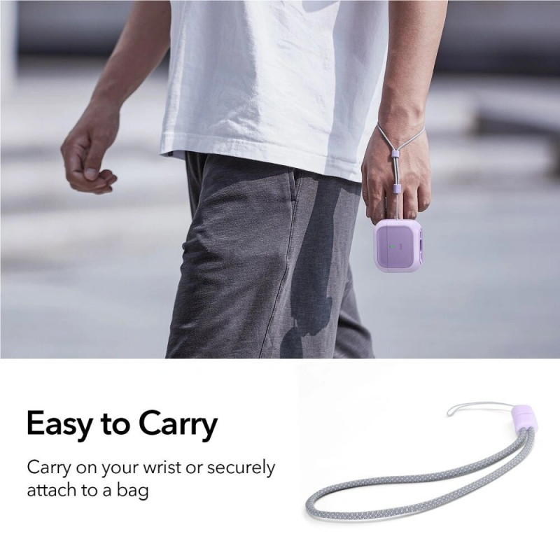 Capa ESR Orbit HaloLock MagSafe para Apple AirPods 4, roxa