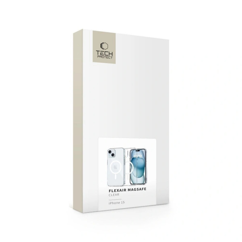 Capa Tech-Protect FlexAir MagSafe THP3578 para Apple iPhone 15, transparente
