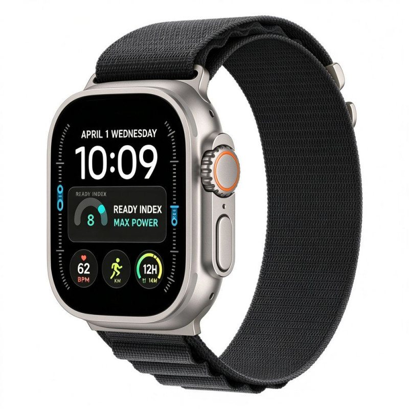 Pulseira para Apple Watch 8 / 9 / 10 / 11 / 12 / SE / Ultra 44/45/46/49 mm Tech-Protect Nylon Pro, preta