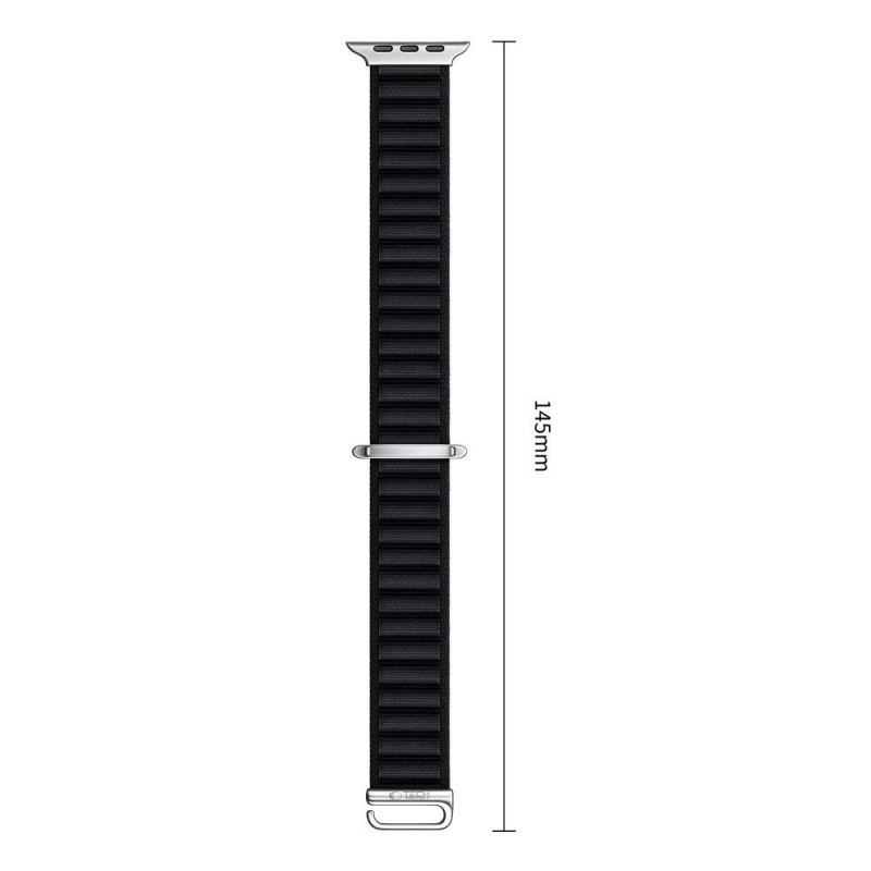 Pulseira para Apple Watch 8 / 9 / 10 / 11 / 12 / SE / Ultra 44/45/46/49 mm Tech-Protect Nylon Pro, preta