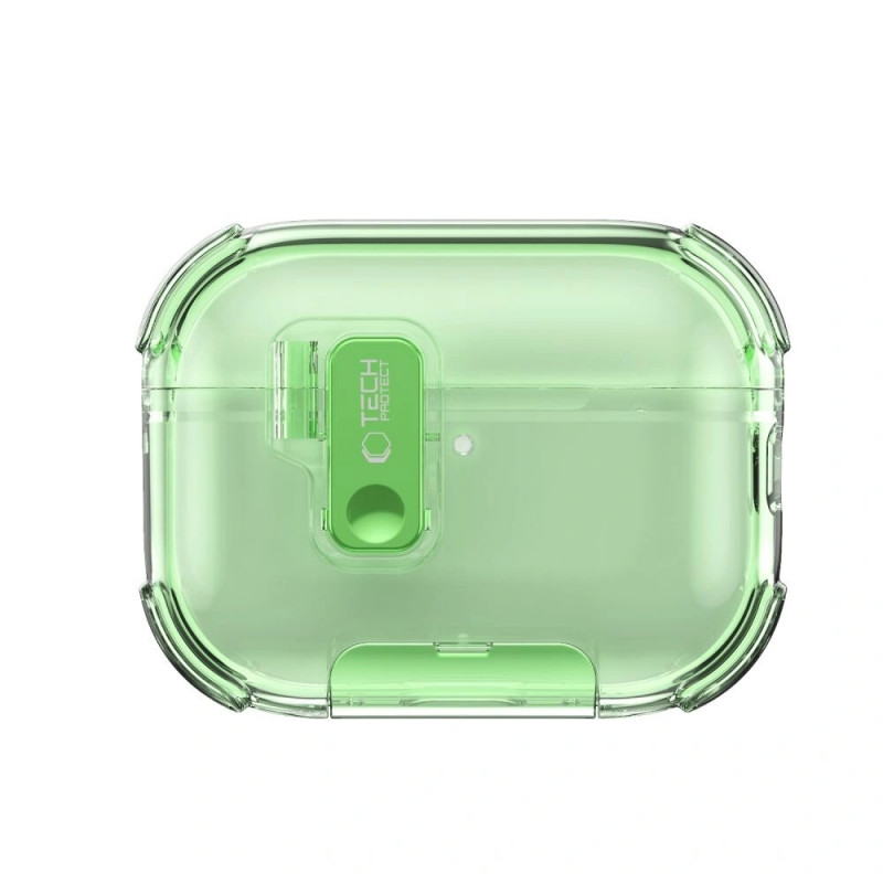 Capa para estojo de carregamento Tech-Protect Bounce Pro Apple AirPods Pro 3, verde matcha