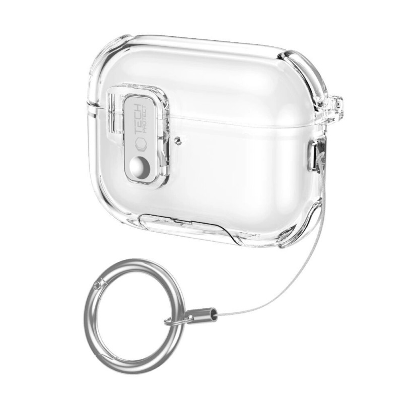 Capa para estojo de carregamento Tech-Protect Bounce Pro para Apple AirPods Pro 3, transparente