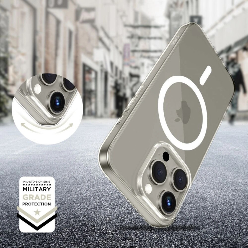Capa Tech-Protect FlexAir MagSafe THP3579 para Apple iPhone 15 Pro, transparente
