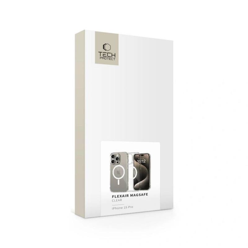 Capa Tech-Protect FlexAir MagSafe THP3579 para Apple iPhone 15 Pro, transparente
