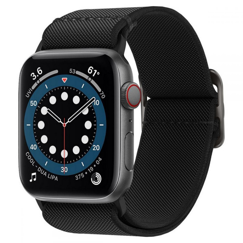 Pulseira Spigen Fit Lite para Apple Watch 4/5/6/7/SE/8/9/Ultra 44/45/49 mm, preta