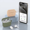 Capa com gancho em silicone Tech-Protect para Apple AirPods Pro 1 / 2, laranja néon