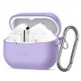 Capa com gancho em silicone Tech-Protect para Samsung Galaxy Buds 3 / 3 FE / 3 Pro, lavanda