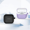 Capa com gancho em silicone Tech-Protect para Samsung Galaxy Buds 3 / 3 FE / 3 Pro, lavanda