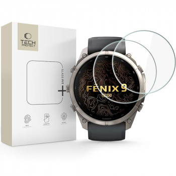 Tech-Protect Glass Fit+ Película de Vidro Temperado para Garmin Fenix 9 Pro 51 mm, Transparente (2 un.)