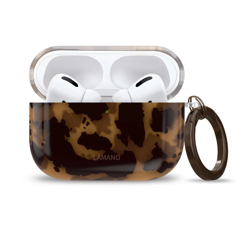 Capa Tech-Protect Lamano para Apple AirPods Pro 1 / 2 Panther (Preto e Castanho)