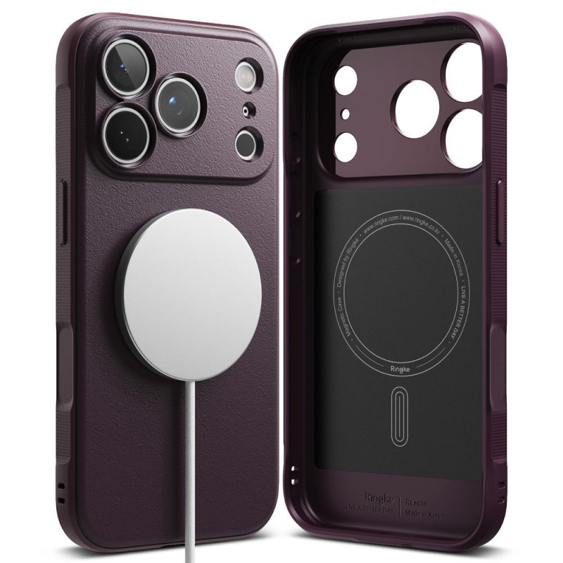 Capa Ringke Onyx Magnetic MagSafe RGK12089 para Apple iPhone 17 Pro Max / 18 Pro Max, bordô