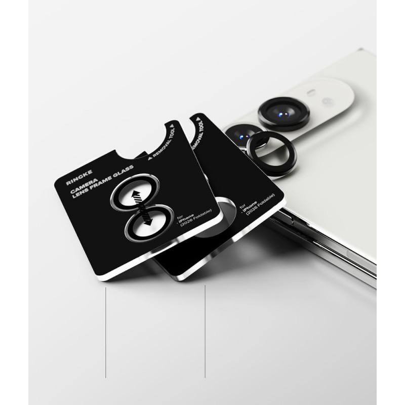 Proteção de lente de câmara Ringke Camera Frame RGK12086 para Apple iPhone Duo (2 unid.), preta