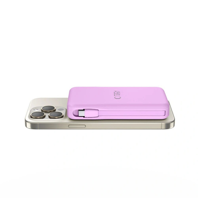 Tech-Protect PB31 LifeMag Power Bank MagSafe, 10000 mAh, 15 W, Lavanda