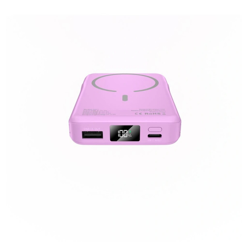 Tech-Protect PB31 LifeMag Power Bank MagSafe, 10000 mAh, 15 W, Lavanda