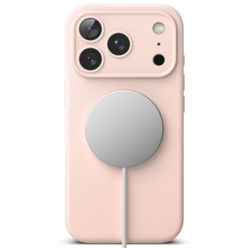 Capa Ringke Silicone Magnética MagSafe para Apple iPhone 18 Pro, Pink Sand