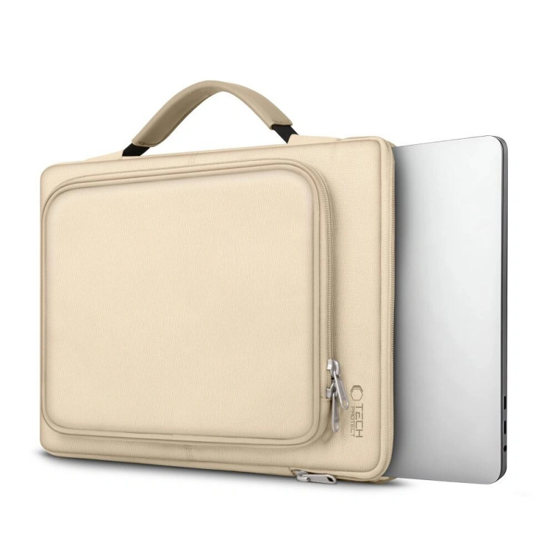 Mala para portátil Tech-Protect Basic Bag 13-14", bege-deserto