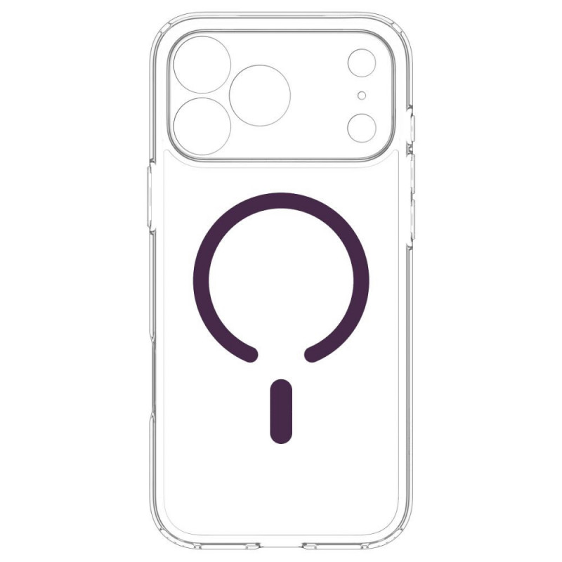 Capa Ultra Hybrid MagSafe Spigen para Apple iPhone 17 Pro / 18 Pro, transparente/bordô