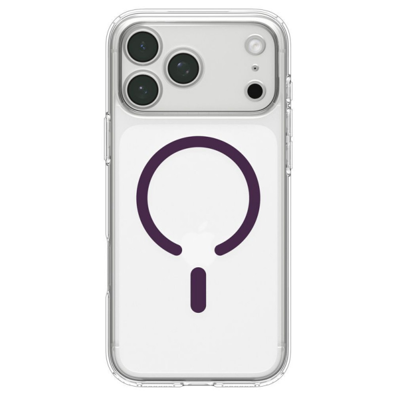 Capa Ultra Hybrid MagSafe Spigen para Apple iPhone 17 Pro Max / 18 Pro Max, transparente/bordô