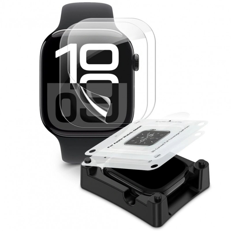 Película de hidrogel Tech-Protect Supreme Set para Apple Watch 10 / 11 42 mm, transparente (2 un.)