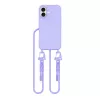Capa MagSafe Tech-Protect Magnecklace com cordão para Apple iPhone 16, roxa