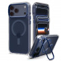 Capa Spigen Ultra Hybrid Optik S MagSafe para Apple iPhone 17 Pro / 18 Pro, transparente/Deep Blue